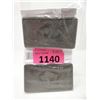 Image 1 : Two .999 Fine Titanium Buffalo Bars