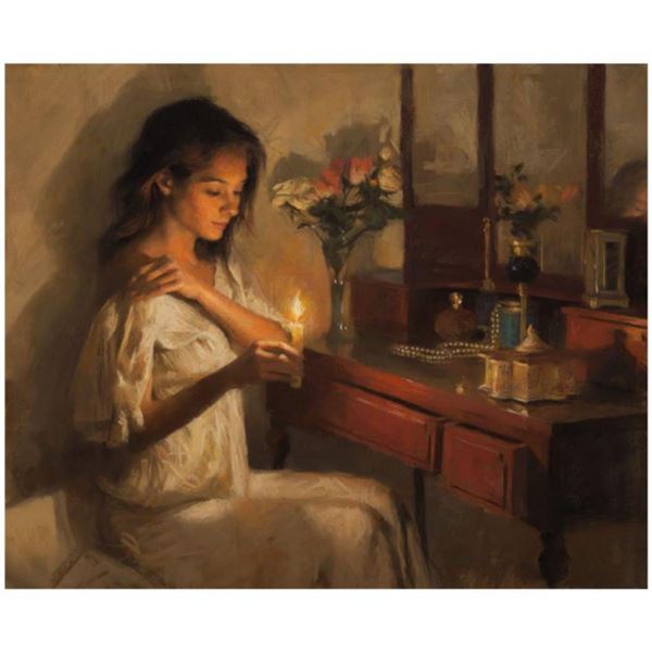 Vicente Romero, "Glow" Hand Signed Limited Edition Giclee on Canvas with Certificate of Authenticity
