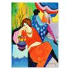Image 1 : Itzchak Tarkay (1935-2012), One-of-a-Kind Acrylic Over Paint on Wood Panel, Hand Signed with Letter 
