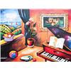 Image 2 : Oleg Nikulov- Original Giclee on Canvas "Piano with Countryside View"