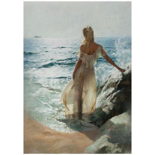 Vicente Romero, "Spanish Light" Hand Signed Limited Edition Giclee on Canvas with Certificate of Aut
