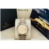 Image 1 : Rolex Mens 18K/SS Factory Champagne Diamond Dial With Box And Booklets