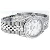 Image 4 : Rolex Mens Stainless Steel Mother Of Pearl Diamond Lugs Datejust Wristwatch