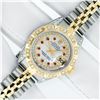 Image 3 : Rolex Ladies 2 Tone MOP Ruby & Pyramid Diamond Datejust Wriswatch With Rolex Box