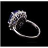 Image 3 : 5.53 ctw Tanzanite and Diamond Ring - 14KT White Gold