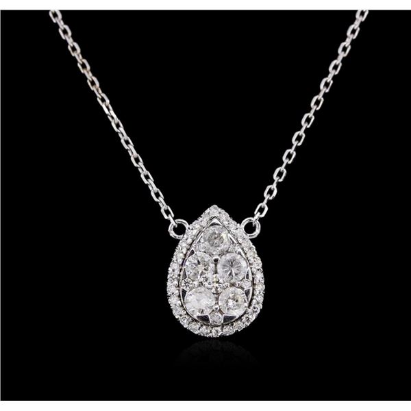 14KT White Gold 0.85 ctw Diamond Necklace