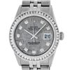 Image 1 : Rolex Mens SS Meteorite Diamond Princess Cut 36MM Datejust Wristwatch