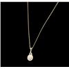 Image 3 : 14KT Yellow Gold 0.37 ctw Diamond Pendant With Chain