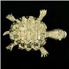 Image 2 : Petite 14K Yellow Gold Amazing Highly Detailed Textured Turtle Brooch Pin