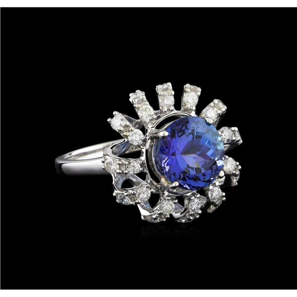 14KT White Gold 3.36 ctw Tanzanite and Diamond Ring