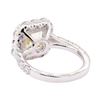 Image 3 : 3.19 ctw Yellow Topaz And Diamond Ring - 18KT White Gold
