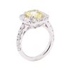 Image 4 : 3.19 ctw Yellow Topaz And Diamond Ring - 18KT White Gold