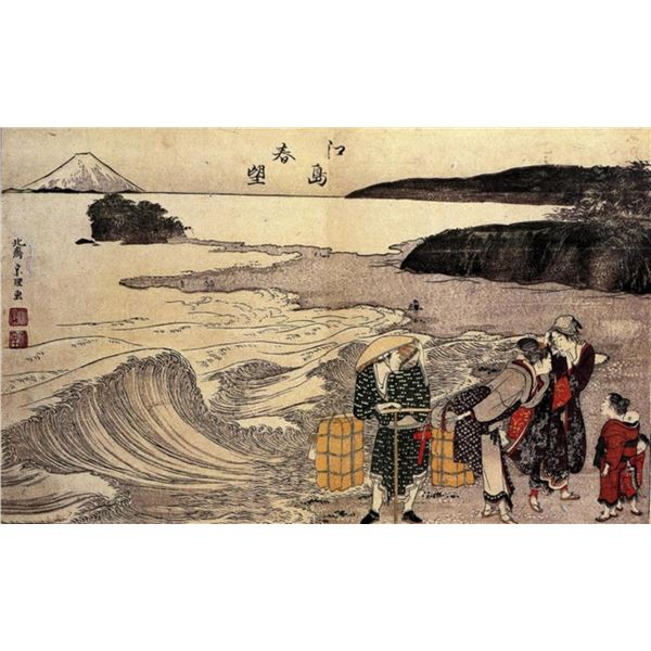 Hokusai - Women on the Beach of Enoshima