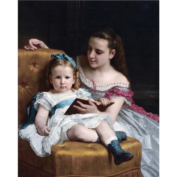 William Bouguereau  - Portrait of Eva and Frances Johnston