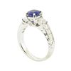 Image 4 : 2.38 ctw Round Brilliant Blue Sapphire And Diamond Ring - 18KT White Gold