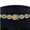 Image 3 : 24.97 ctw Opal and 6.00 ctw Diamond 14K Yellow Gold Necklace