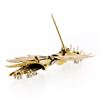 Image 8 : Jabel Vintage 18K Gold .90 ctw Diamond Textured Multi-Wire Spray Bow Brooch Pin