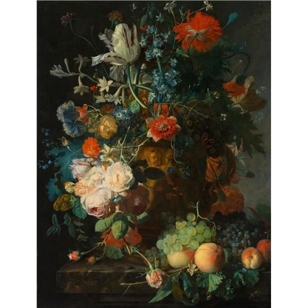 Jan van Huysum - Still Life with Flowers and Fruit