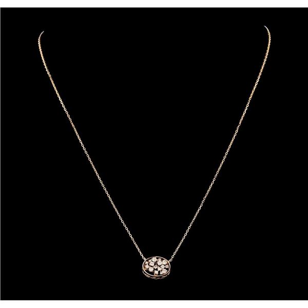 0.35 ctw Diamond Necklace - 14KT Rose Gold