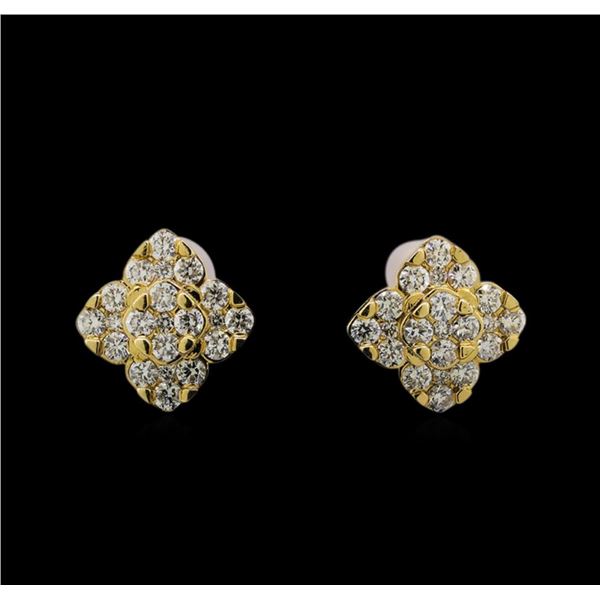 14KT Yellow Gold 0.70 ctw Diamond Earrings