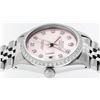 Image 6 : Rolex Mens Stainless Steel Pink Diamond Oyster Perpetual Datejust Wristwatch