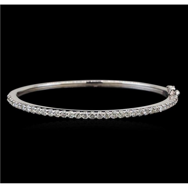 14KT White Gold 2.30 ctw Diamond Bangle Bracelet