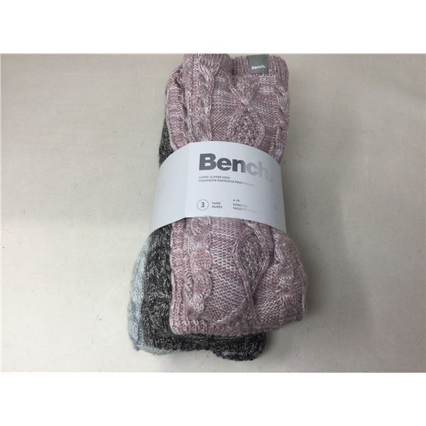 Bench Ladies Slipper Socks (3 Pack)(Size 4-10)