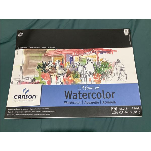 Canson Watercolor Canvas 12 Sheets (18" X 24")