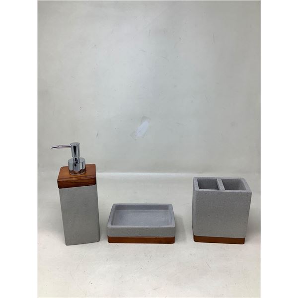 3 Piece Concrete Bathroom Set