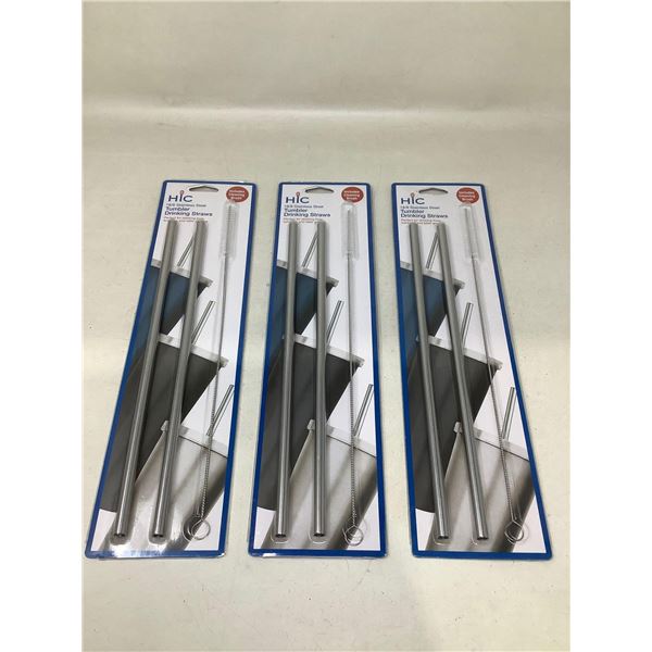 Tumbler Drinking Straws W/Cleaner 2 Pack (Lot Of 3)