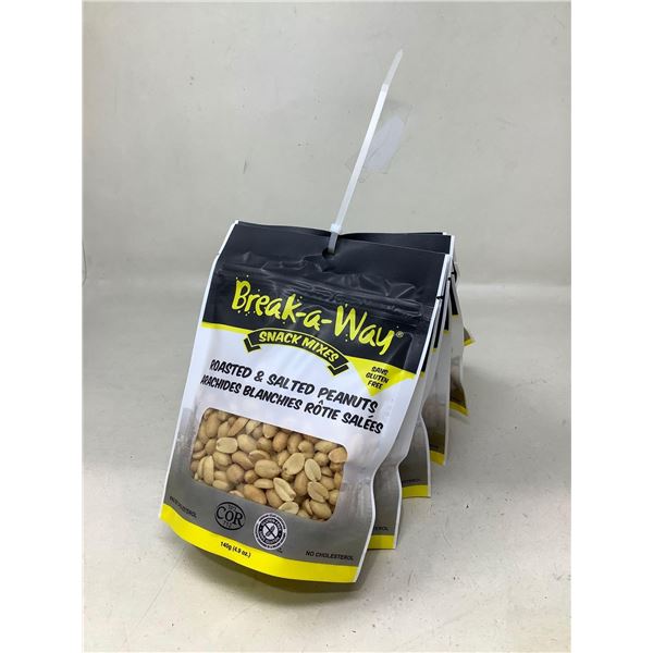 Break-a-Way Roasted & Salted Peanuts (6 x 140g)
