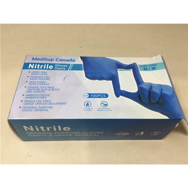 MedSup Canada Nitrile Gloves-Latex/Powder Free (100pcs) Medium