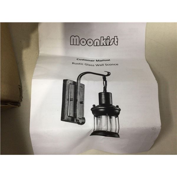 Moonkist Rustic Glass Wall Sconce (2ct)