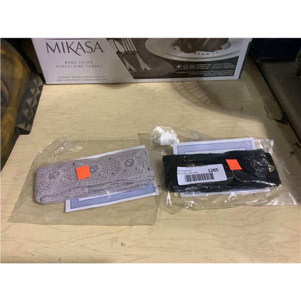 Hand Crocheted Lace Headband Lot of 2