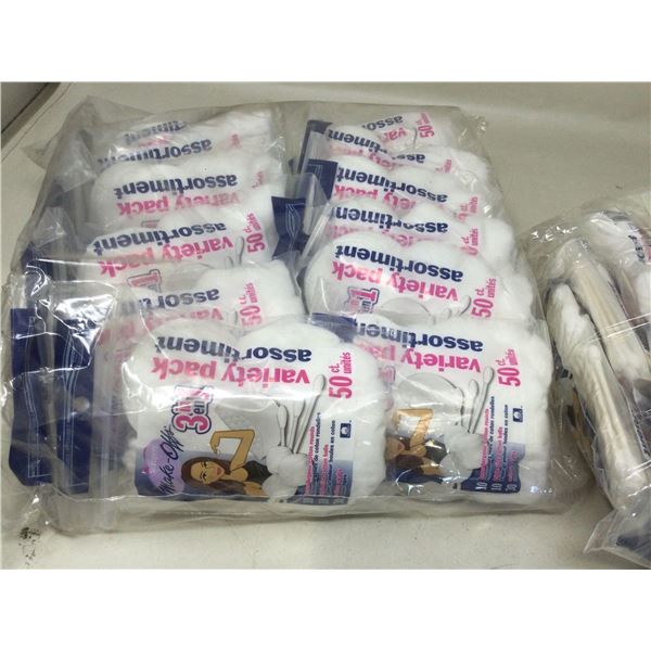 Cotton Rounds/balls/swabs Variety Packs (2 x 12 x 50)