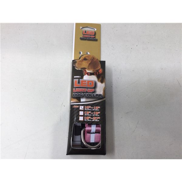 LED Light-up Dog Collar- Pink (10in x 13in)