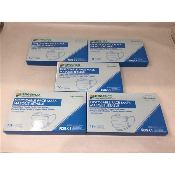 Greenco Disposable Face Mask (5 x 10)