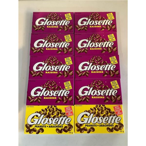 Gloseete Chocolate covered Raisins & Peanuts (10 x 105g)