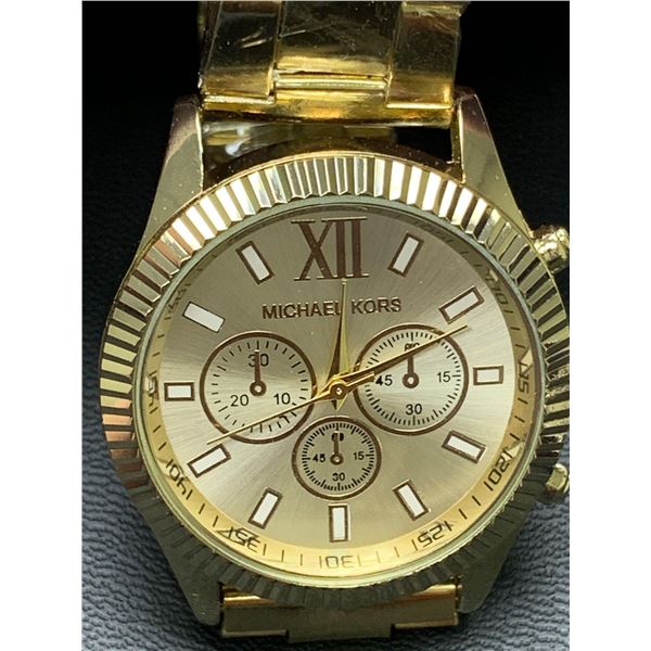 Gents Gold tone Michael Kors styled NEW quartz wrist watch