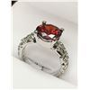 Image 1 : Ladies Silver Ruby Style Gemstone Ring approx 1.0 carat wt