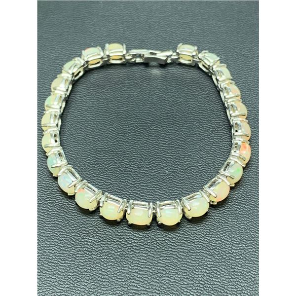 Rare Natural Fire Opal Ladies Tennis Bracelet 16.55 carat with cerificate value $1750.00