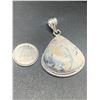 Image 2 : Rare Dendrite Opal ladies Silver mounted Pendant