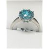 Image 1 : 925 Silver Rhodium Plated ladies 2.62 Carat Solitaire ring green.blue moissanite gemstone with appra