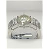 Image 1 : Ladies 925 Rhodim Plated Silver 4.05 Carat Moissanite Solitaire ring with gemological report
