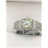 Image 3 : Ladies 925 Rhodim Plated Silver 4.05 Carat Moissanite Solitaire ring with gemological report