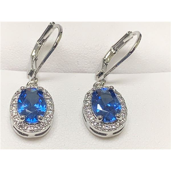 Stunning Topaz Oval Cut Solitaire ladies earring set