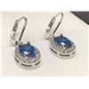 Image 2 : Stunning Topaz Oval Cut Solitaire ladies earring set