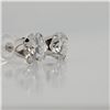 Image 3 : 10K White Gold Moissanite(1.52ct) Earrings (~weight 0.72g), Made in Canada, Appraised Retail $1110