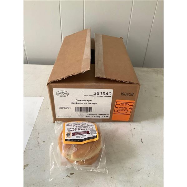 Case of Frozen Grand Prairie Cheeseburgers 12/CS (1.73kg)