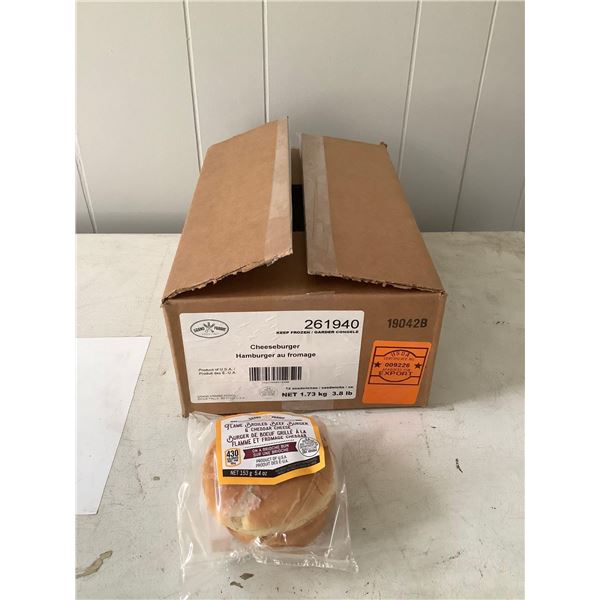 Case of Frozen Grand Prairie Cheeseburgers 12/CS (1.73kg)